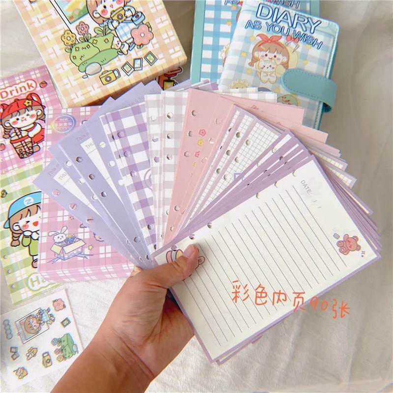 Sharkbang A6 Journal Notebook Gift Set 90 Sheets Papers Binder Dairy Loose Leaf Notebooks Agenda Bullet Stationery Supplies
