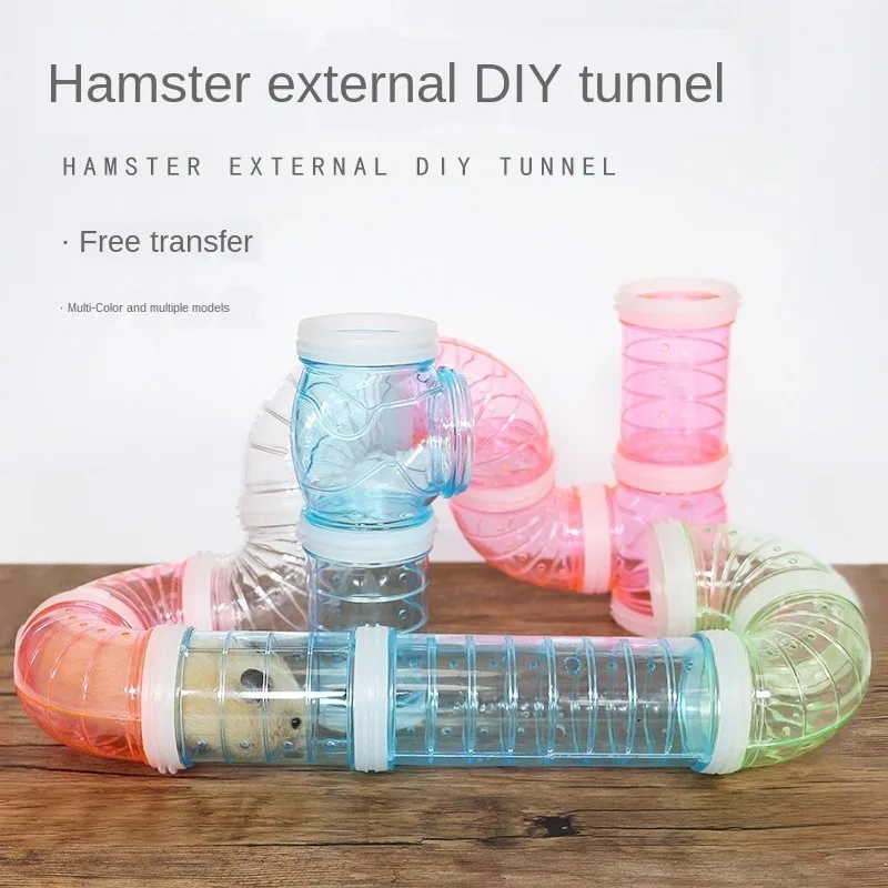 8 Pcs/set DIY Hamster Tunnel Toy Pet Sports Training Pipeline Transparent Runway Toy Pet Hamster Game Tool WF