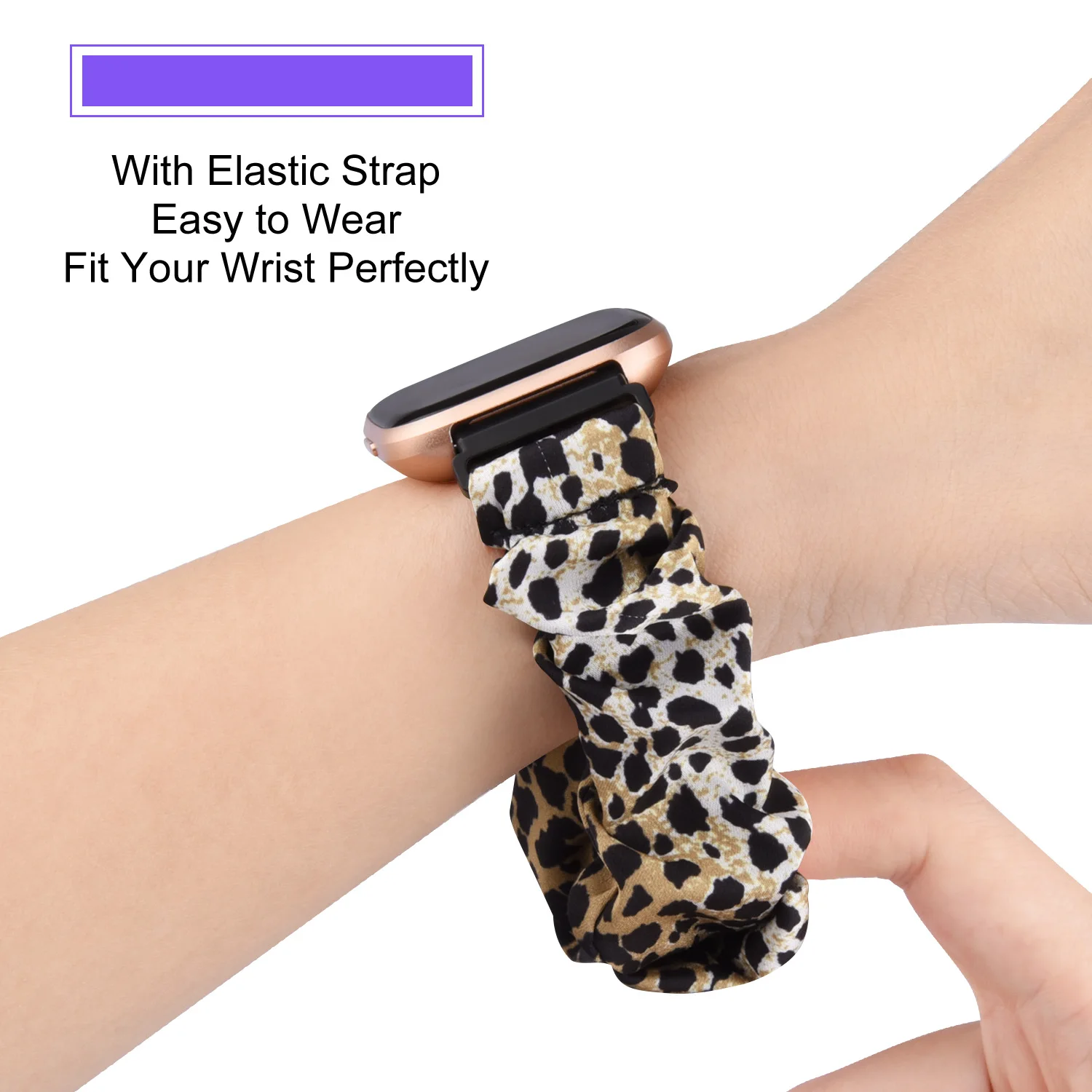 Scrunchie Elastic Strap Band For Fitbit Versa 2 Versa Lite Strap Replacement Fabric WatchBands Soft Bracelet For Fitbit Versa 2