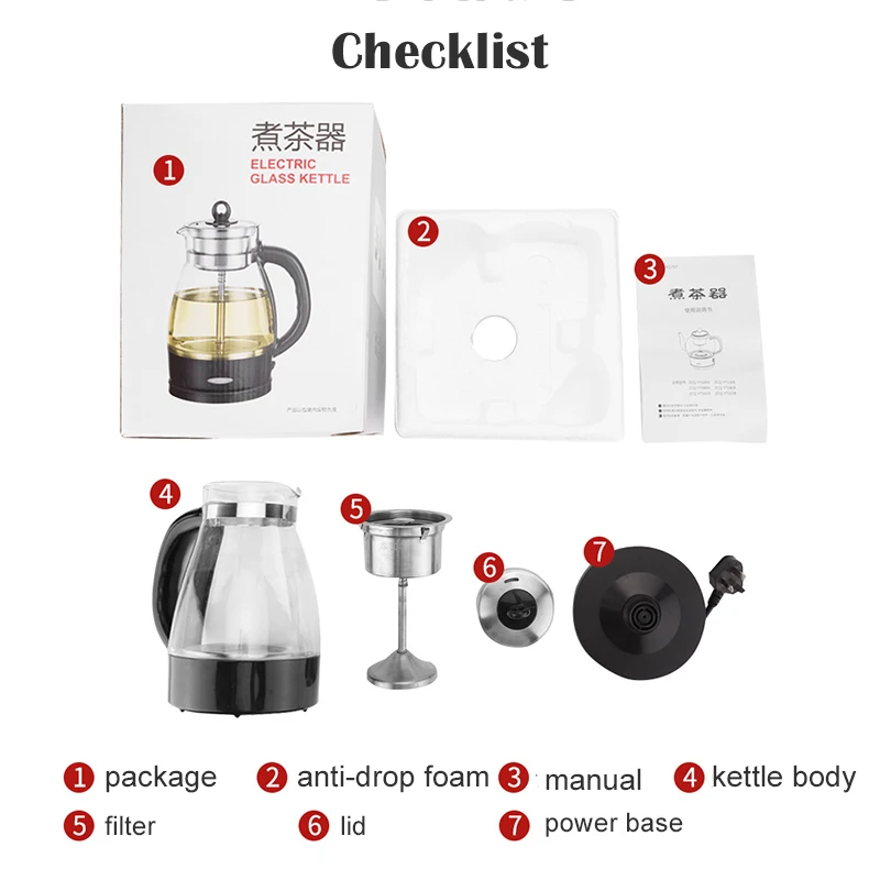 Fully automatic steam tea maker dark tea glass health pot heat preservation electric tea pot Pu\'er tea pot electric kettle 1L