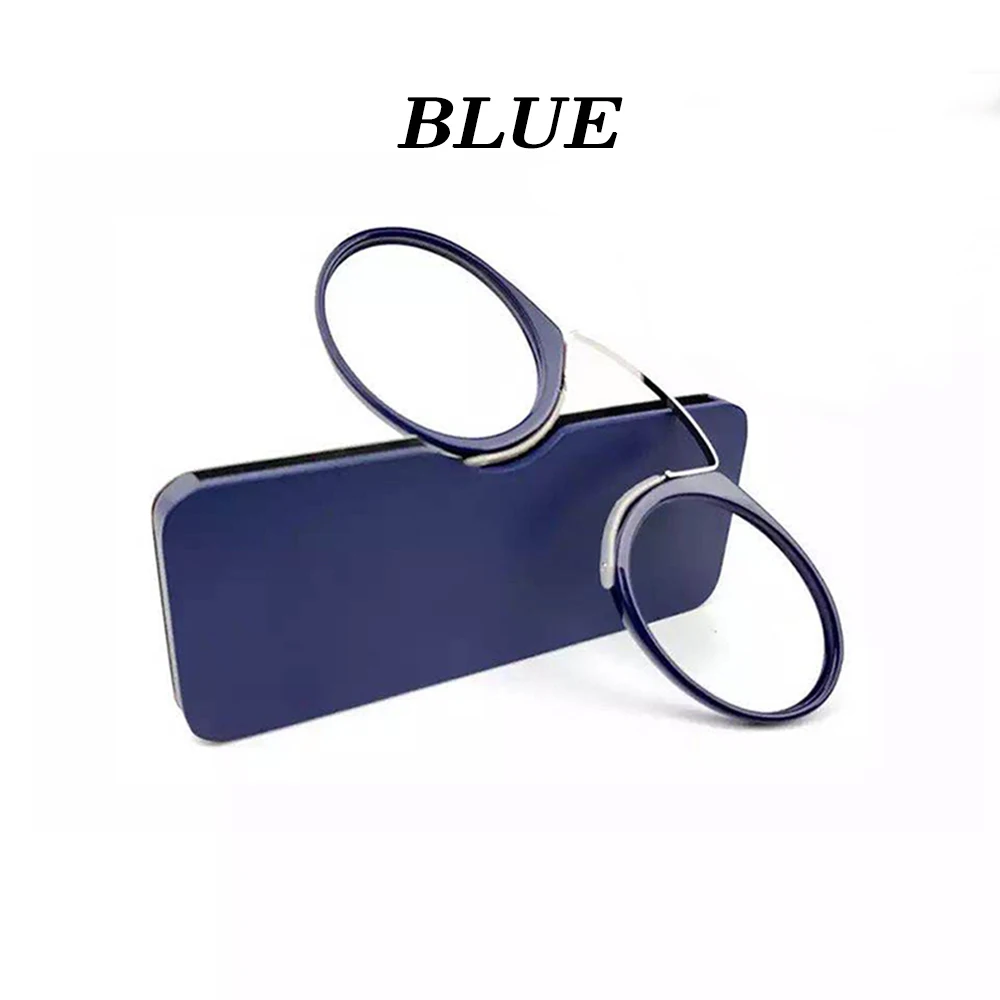 Mai Blume Mini Nase Clip Lesebrille Tragbare Brieftasche Rezept Brillen Männer & Frauen Ohne Koteletten Pince-nez Mit fall + 1 – Detail 8