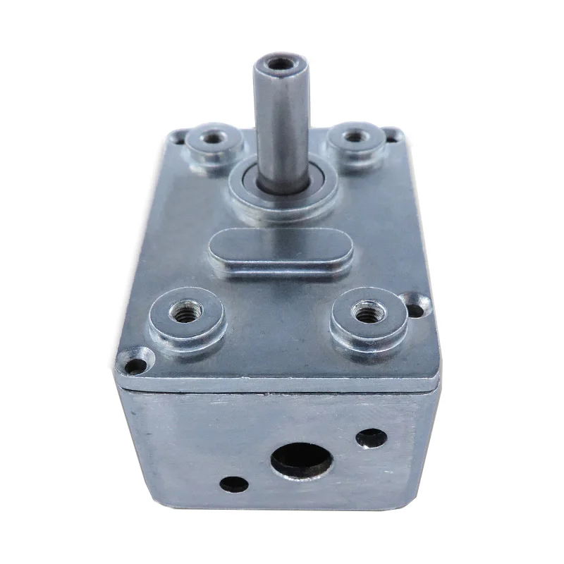 

1pcs 46x32 Full Metal Gearbox Turbo Worm Motor Speed Reduction Right Angle Speed Reducer For JGY370
