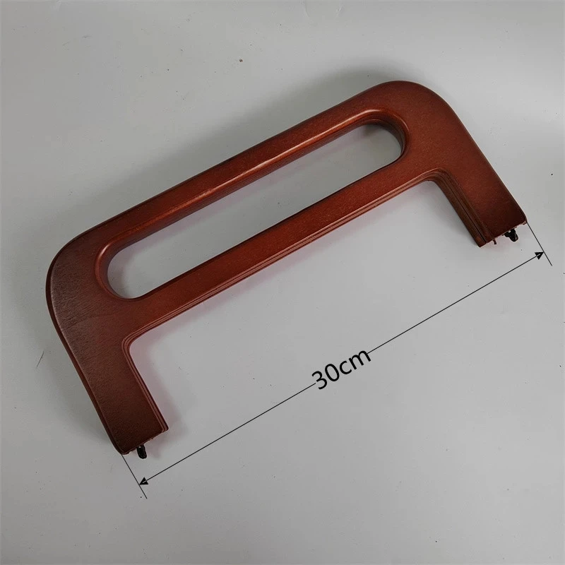 30cm Red Coffee Black Big Size Solid Wood Wholesale Wooden Bag Hanger Purse Handle Frame Obag High Qulity Wooden Purse Frames