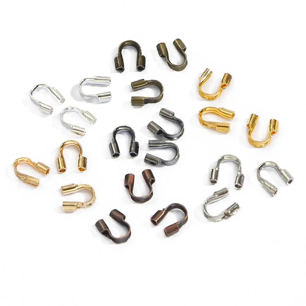 100 sztuk/partia 4x4mm pętle U kształt klamrami złącze drutu ochraniacze drutu straży ochrony klamra akcesoria dla DIY two...