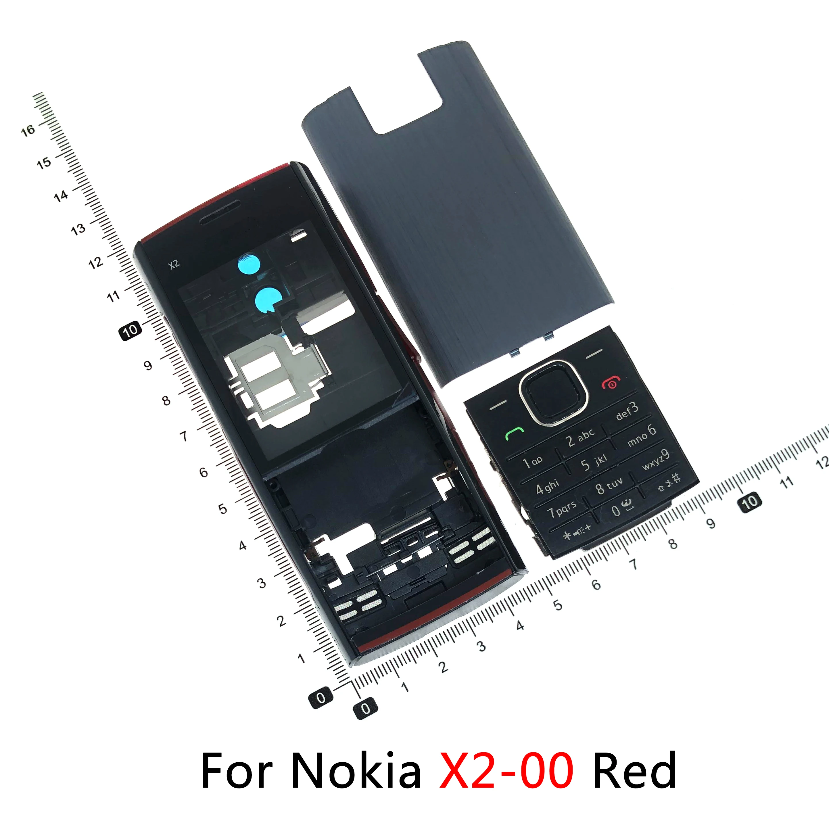 Complete front cover keyboard For Nokia X2 X2-00 X2-01 battery back cover High quality housing case Keypad