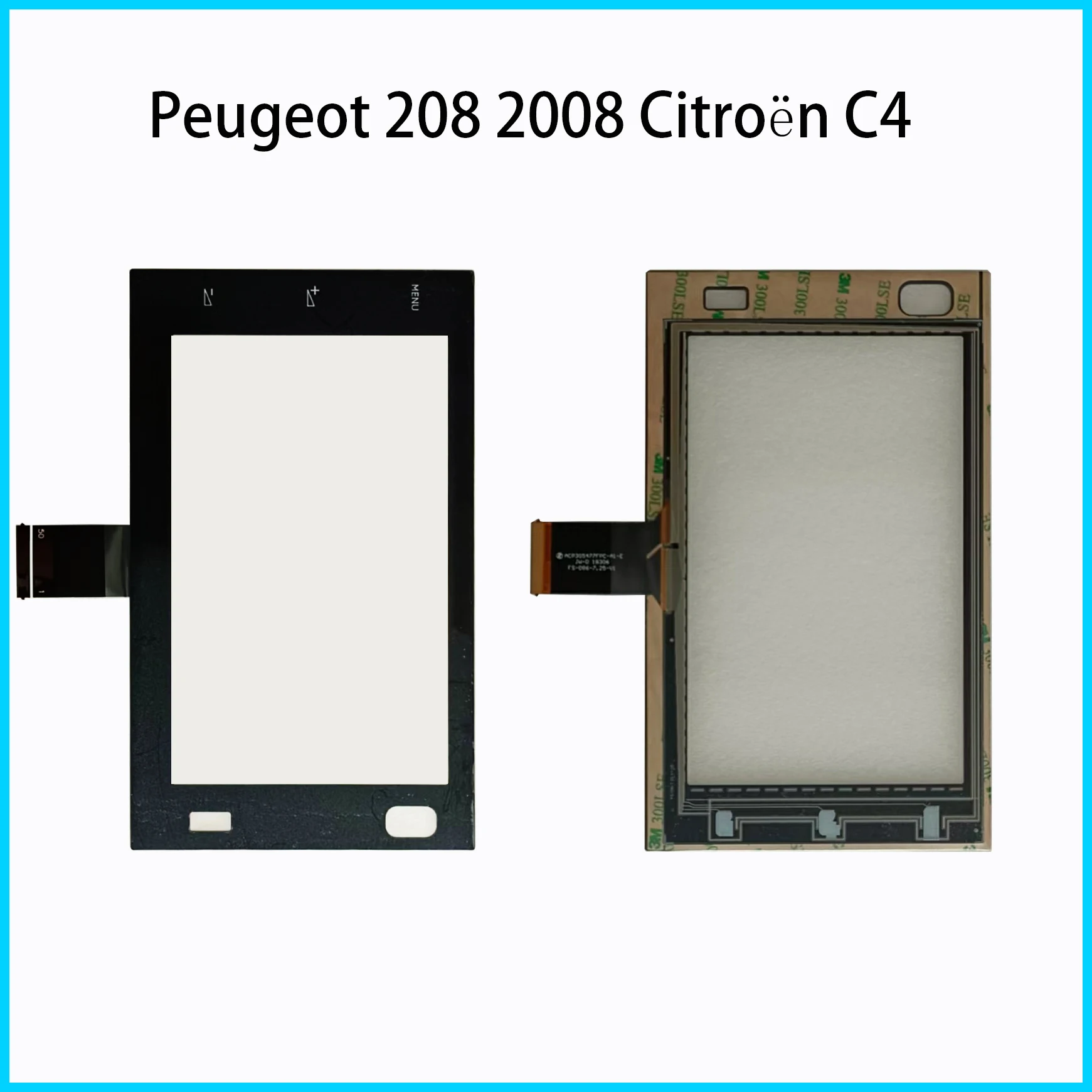 7 Inch 50Pin Touch Screen Glass Digitizer For Peugeot 208 2008 Citroën C4 Lounge Car DVD Radio Player GPS A211216702 9826036480