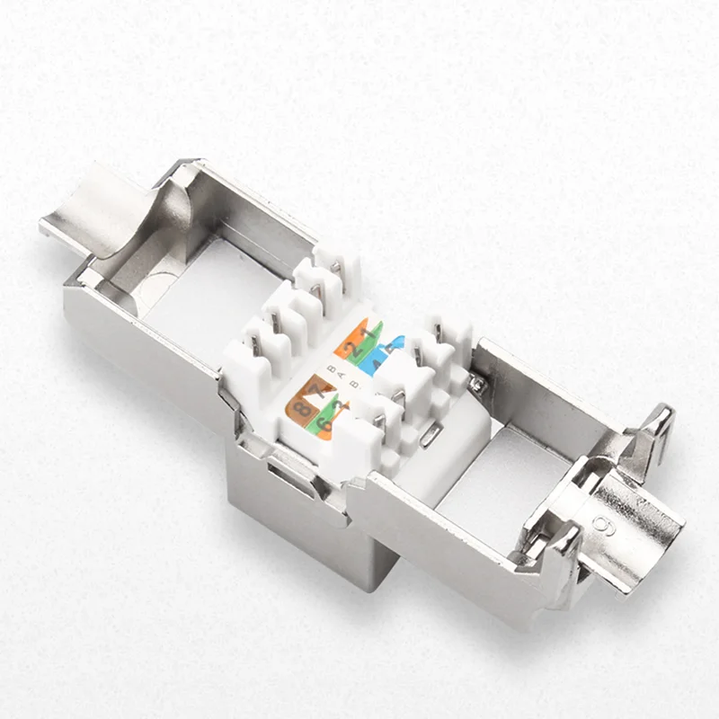 Lagotek Cat7 CAT6A Tool-Less STP Shielded Keystone Jack Module,Self-Locking CAT6 CAT5E Zinc Alloy Network Coupler Adapter