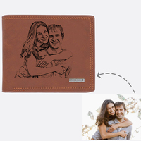 Multi-Card DIY Wallets Customized Engraving Photo Picture Wallet Fashion Casual Short PU Frosted Simple Purse For Men