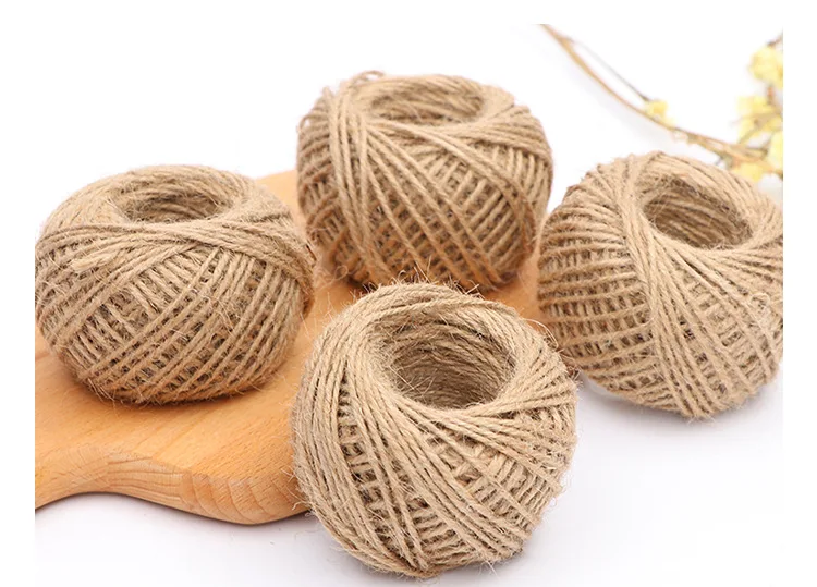 1/2/3/4/5/6/8/10/12/14/16/18mm Hand-woven Hemp Rope Diy For Photo Wall  Retro Crafts Fence Decoration Natural Jute Tied Rope