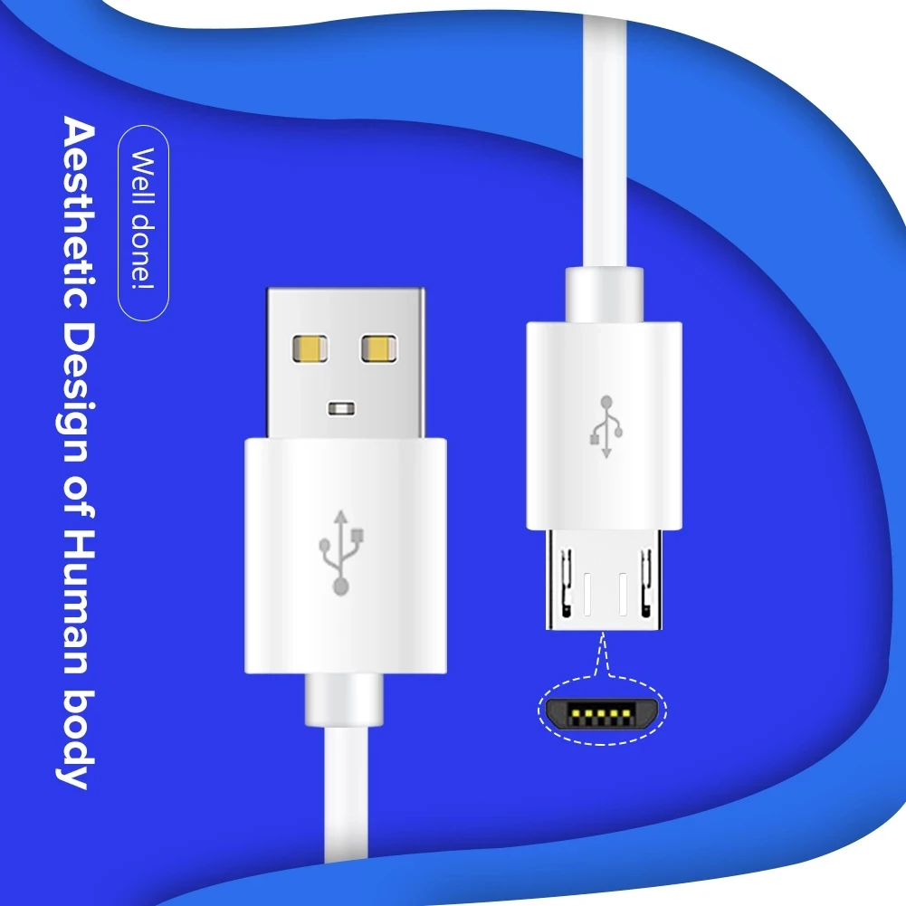 YAEATYPE-Cable Micro USB de carga rápida, Cable de carga Micro USB para Android, para Xiaomi, Samsung, Huawei, HTC y LG