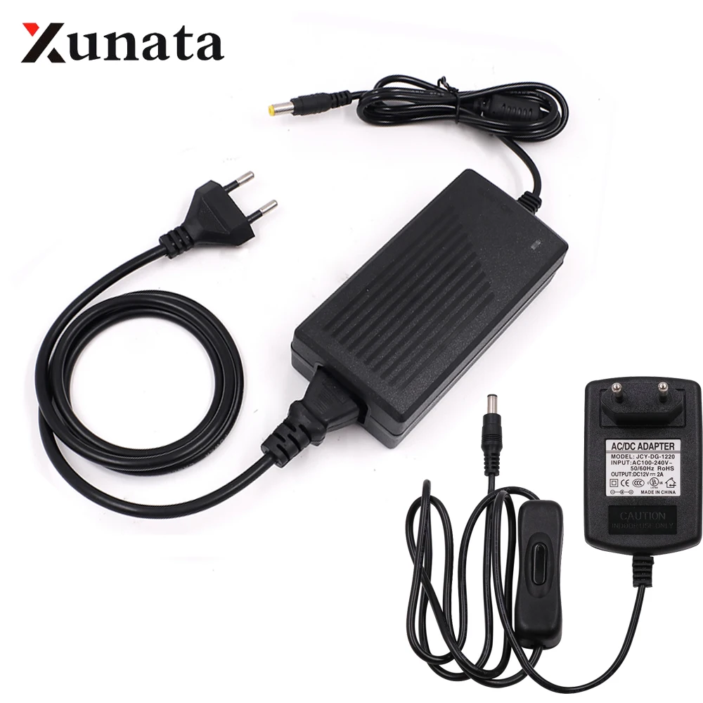 DC12V 1A / 2A / 3A / 5A Power Supply Adapter For 5050 3528 LED Strip Light Accessoires 220V to 12V Transformers Switching Adapte