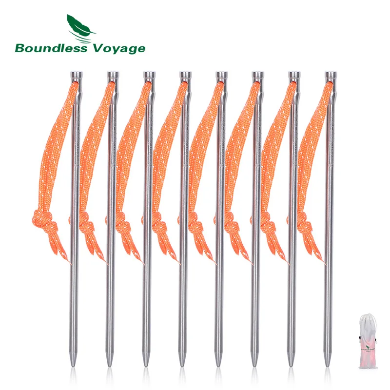 Boundless Voyage Titanium Pegs Heavy Duty Outdoor Camping Tent Accessories Tent Stakes Nail Ti4005P