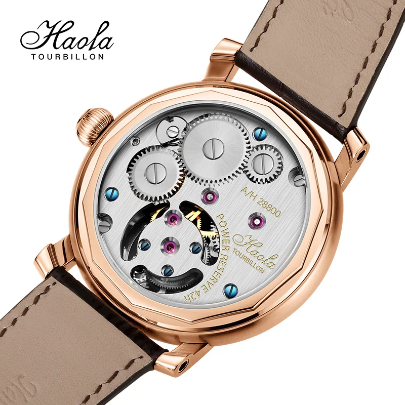 Haofa Manual Tourbillon Mechanical Watch for Men Roman Scale Classic Men\'s Watch Business Casual Waterproof Sapphire Clock 1605