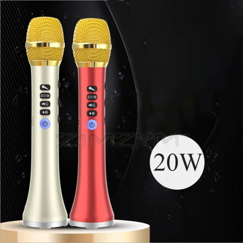 

L-698DSP 20W Wireless Microphone Handheld Karaoke Mic USB Mini Home KTV For Music Professiona Speaker Bluetooth-compatible