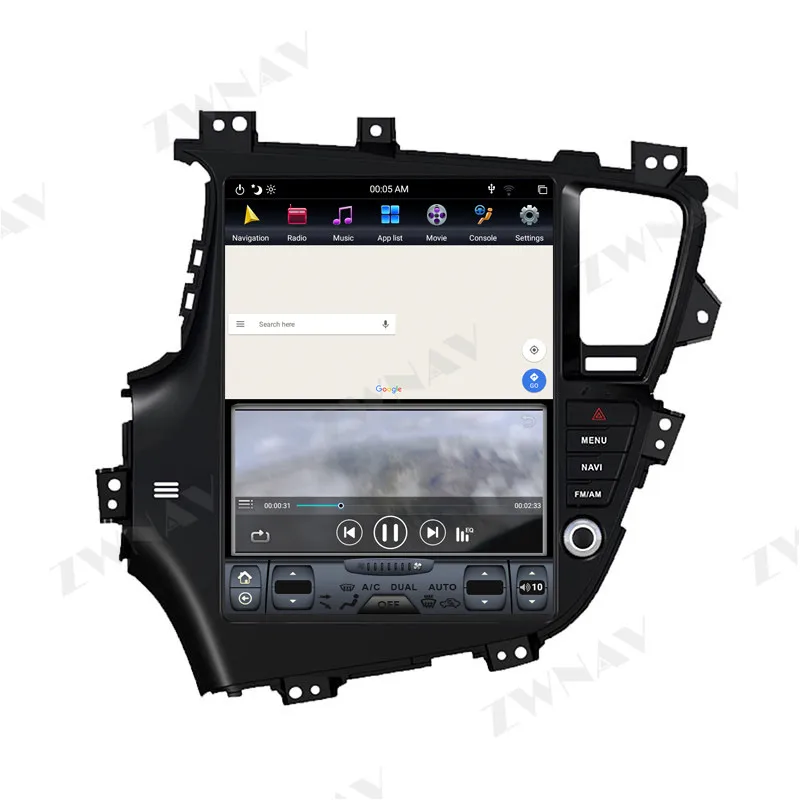 Per KIA Optima K5 2010 2011 2012 2013 Tesla style Android 9.0 lettore multimediale per auto GPS Navi radio Audio BT unità principale a grande schermo