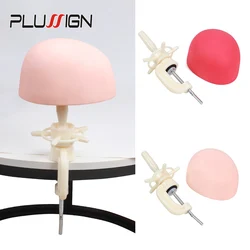 Silicon Ventilating Hand-Woven Half Head With Table Clamp Mannequin Head With Stand White Color Top Quality S L Two Size Head