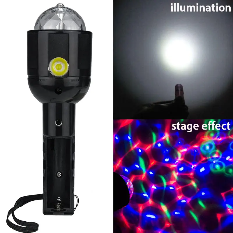 

Flash LED Stage Light Two in One Flashlight Laser Disco DJ Light Crystal Ball LED Party Lamp for Home Bar Ktv Outdoor Decoration