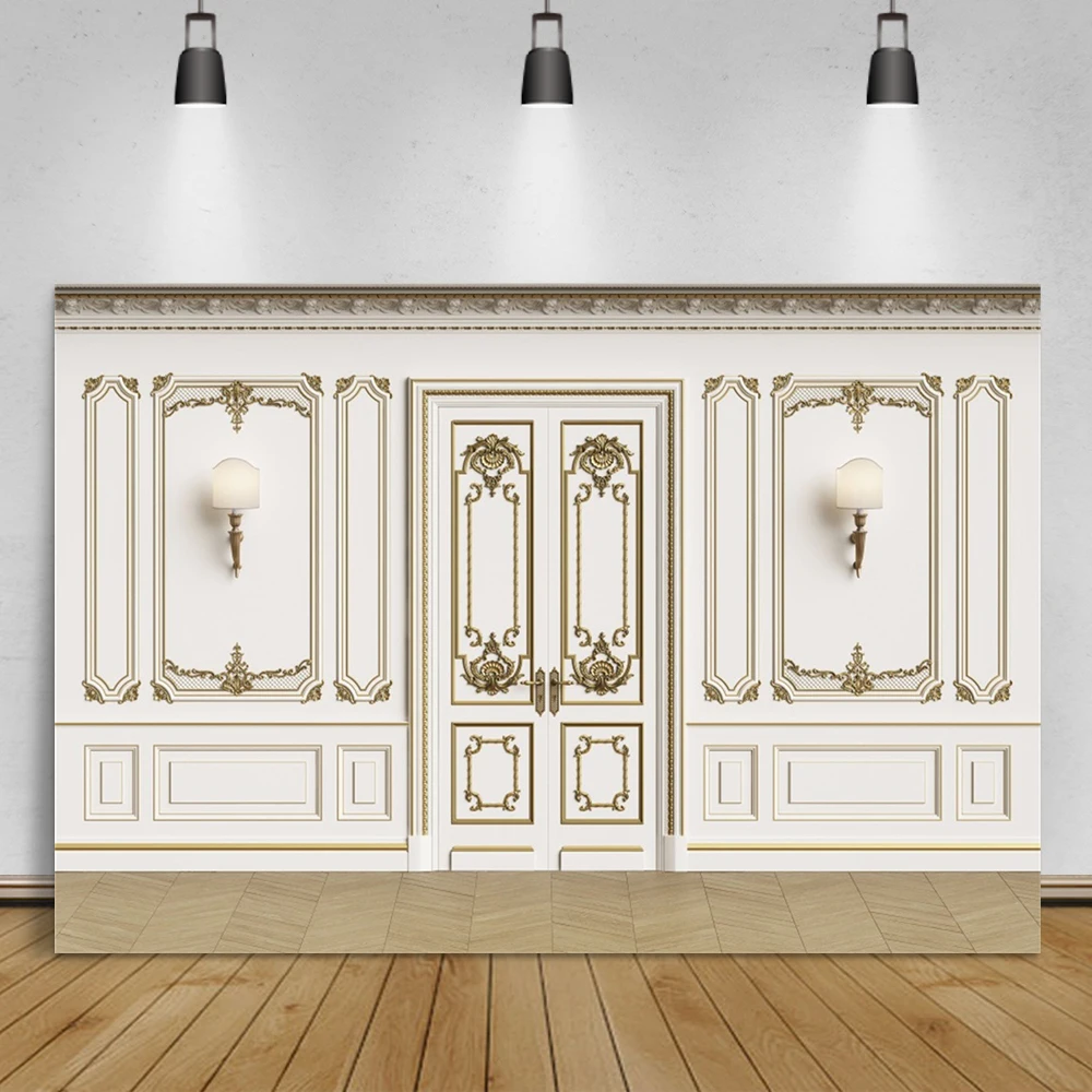 Laeacco 빈티지 세련된 벽 램프 테이블 나무 바닥 파티 어린이 가족 촬영 사진 배경 사진 배경 사진 스튜디오