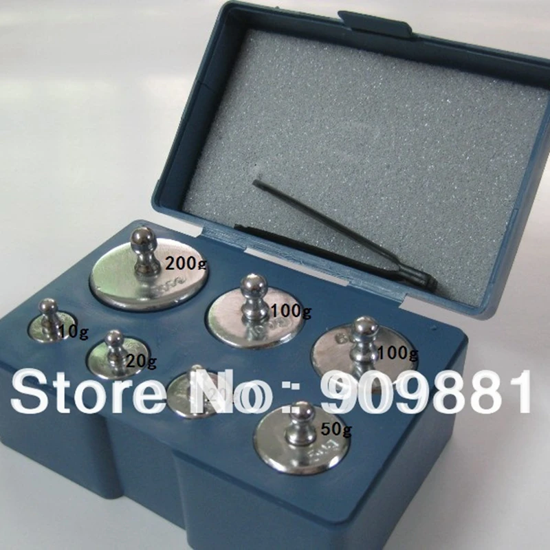 Calibration Weight Set 200g 100g 50g 20g 10g 5g Grams Precision Calibration Jewelry Scale Weight Sets Total 500g 7PCS/Set