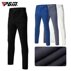 PGM Autumn Winter Waterproof Men Golf Trousers Thick Keep Warm Windproof Long Pant High Elastic Tennis Clothing