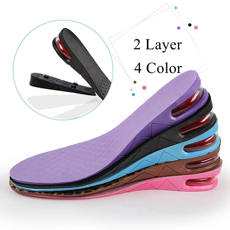 

2 Layer Height Increase Insole Cushion Height Lift Adjustable Cut Shoe Heel Insert Support Absorbant Foot Pad Foot Pads