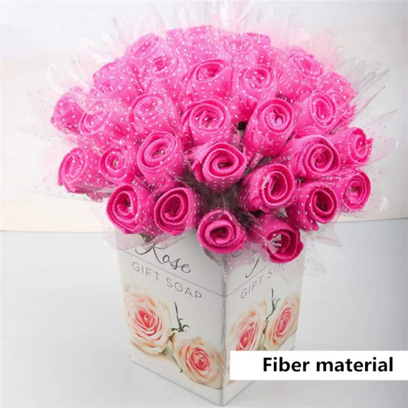 Portable Travel Expandable Rose Flower Towel, 20x20cm, Mini, Face Care, Outdoor Tracvel, Wedding, Valentine\'s Gift, 30 Pc