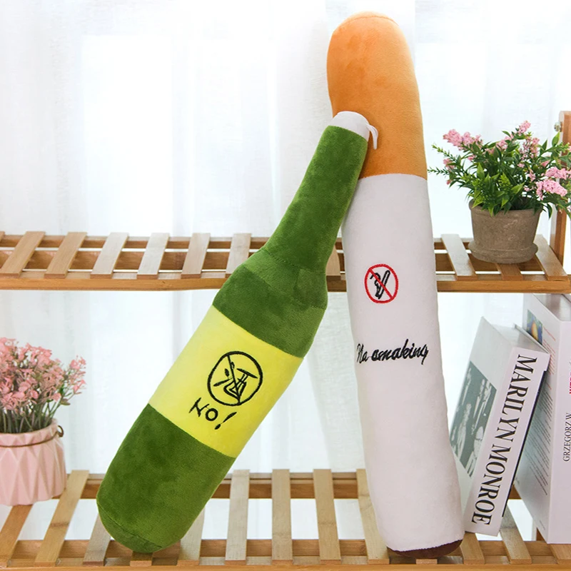 30-60CM Fruit And Vegetable Plush Toy Banana Cherry Watermelon Fruit Pepper Pumpkin Carrot Cigarette Bottle Creative Toy