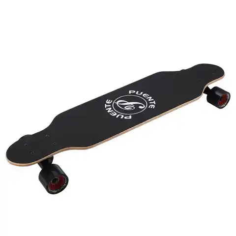 PUENTE Adult Four-Wheel ABEC-9 Double Snubby Maple Skateboard Thermal Transfer Printing Pattern Skate Board Maple Long Board