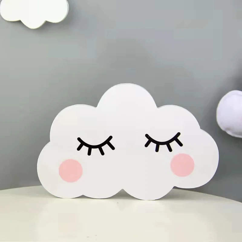 Biała chmura smiley face cloud naklejki ścienne trójwymiarowy pokój dziecięcy nocna dekoracja ścienna brzydka samoprzylepna