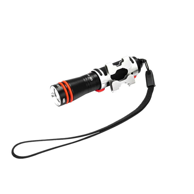 D1A mini diving flashlight diving helmet light diving lighting torch Underwater 100m diving fill light dive flashlight dive lamp