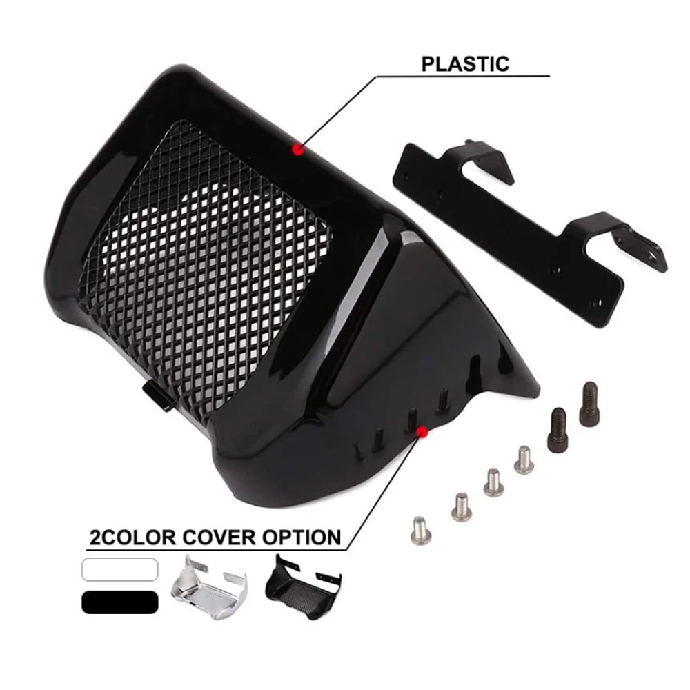 Oil Cooler Cover Deflects Road Debris with Style For Harley Touring Road King Street Glide FLHXS FLTRX FLHR 17-18 2017 2018