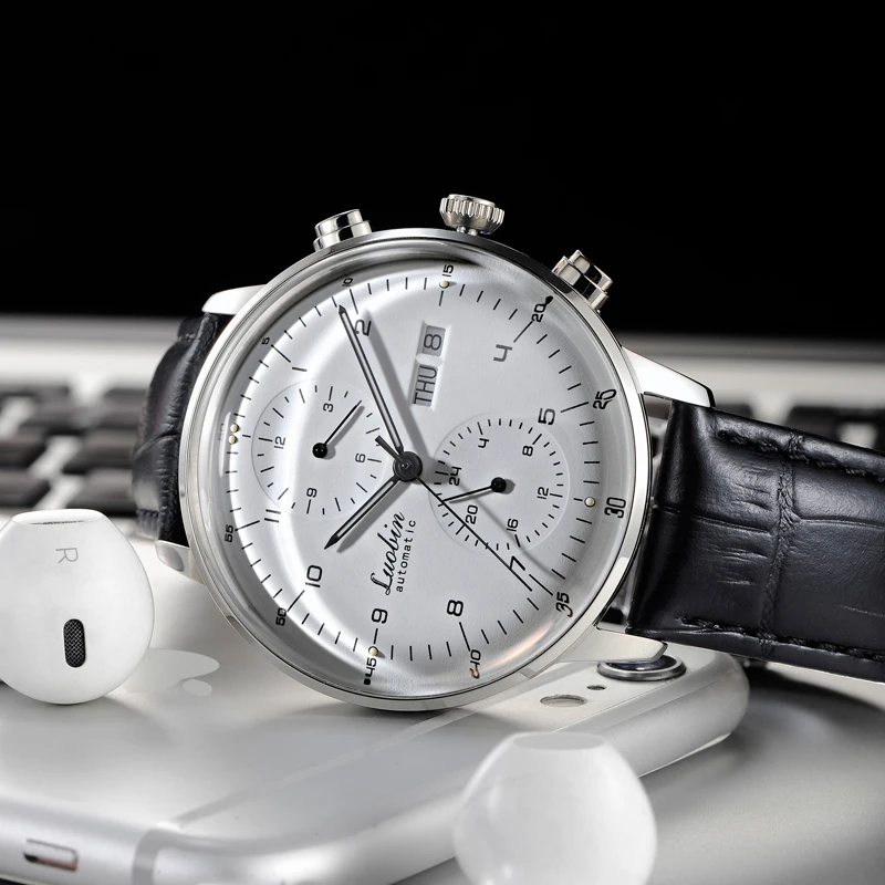 42mm Classic Fashion Automatic Mechanical Watch Calendar Waterproof Luminous Stainless Steel Mens Self Winding Watches for Men