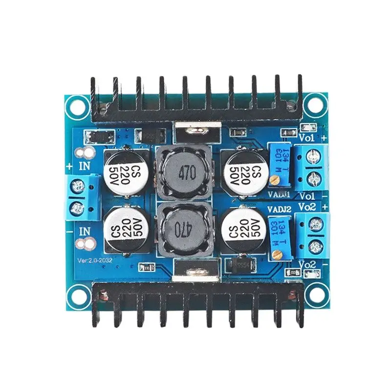 LM2596S Dual-Channel ปรับแผงพลังงาน DC5-40V คู่เอาต์พุต DC5V12V24V แรงดันไฟฟ้าโมดูล3A