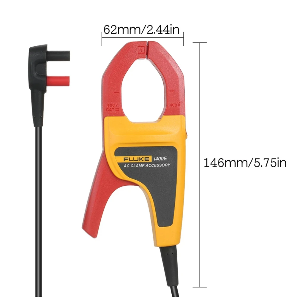 Fluke I400E 400A AC Current Clamp 4mm Banana Plug For Multimeter 15B 17B 101