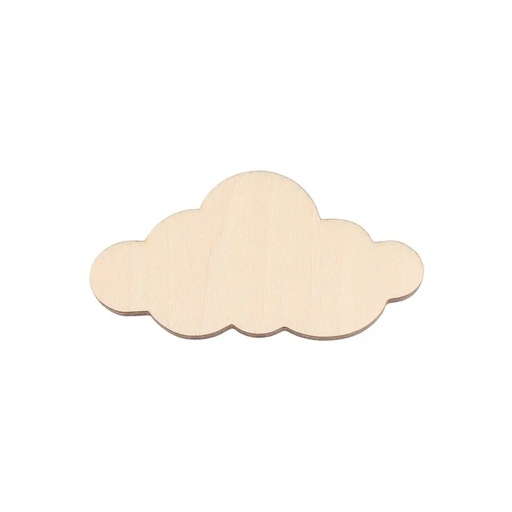 

Cloud shape, mascot laser cut, Christmas decorations, silhouette, blank unpainted, 25 pieces, wooden shape (0373)