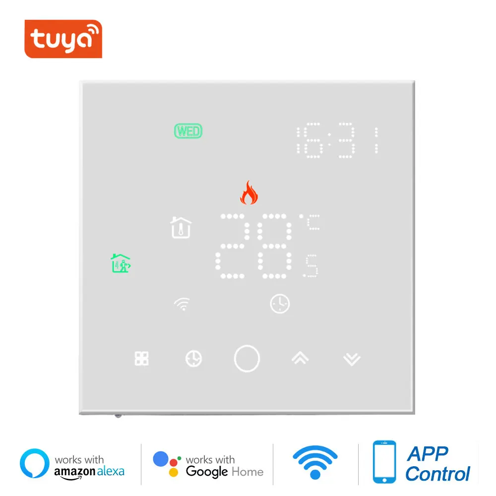 Tuya APP WiFi termostato intelligente, riscaldamento a pavimento elettrico/acqua/Gas caldaia temperatura telecomando per Google Home, Alexa