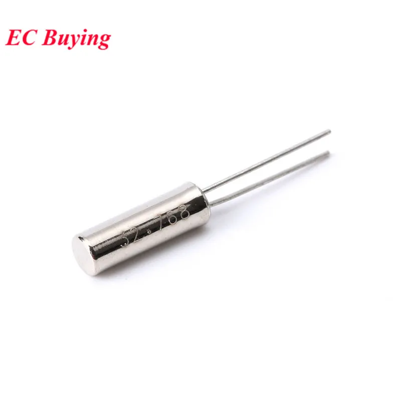 10Pcs 32.768KHz 32.768 KHZ 32.768K Hz 32768 Crystal Oscillator 2x6mm 3x8mm Cylinder Quartz Resonator 12.5pF ±10ppm 3*8mm 2*6mm