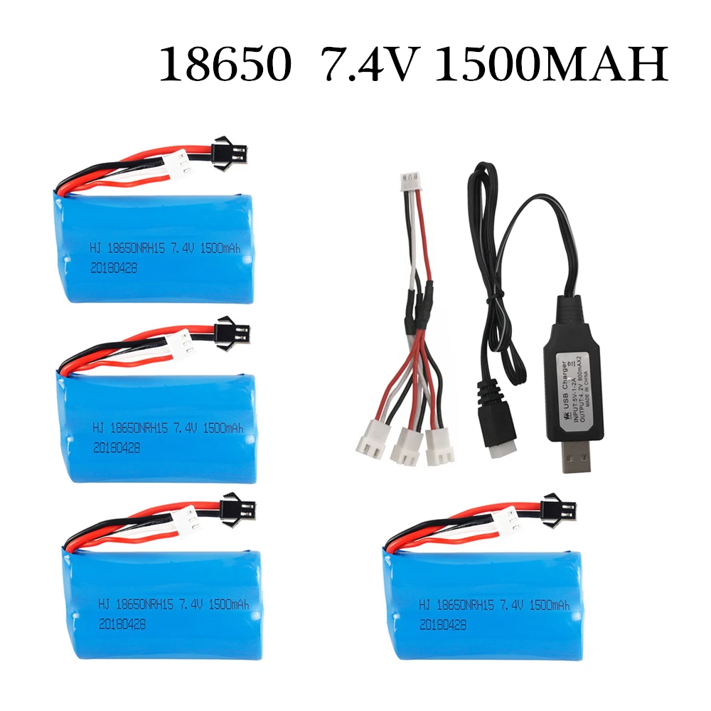 7.4V 1500mAh lipo Battery for YDI U12A Syma S033g Q1 TK H101 18650 7.4V Battery Rc Toys Boats Cars Tanks Drone Part