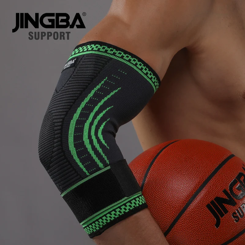 JINGBA SUPPORT 1PCS Compression Elastic Nylon Basketball Elbow brace support protector Volleyball Fitness Bandage Elbow pads