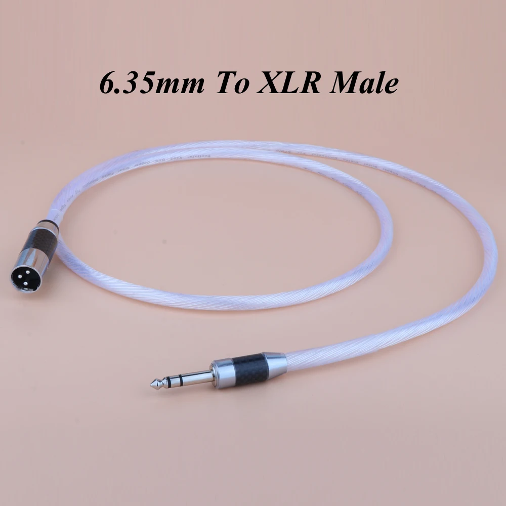 Preffair OCC Copper 6.35mm to XLR,Jack 6.35mm (1/4 Inch) TRS Male to 3 PIN XLR Male Balanced Interface Cable