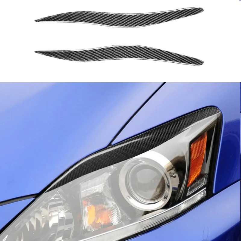 

1 Pair Carbon Fiber Headlights Eyebrows Eyelids Fit For Lexus IS250 IS300 IS200 Car Styling Front Headlamp Trim Accessories