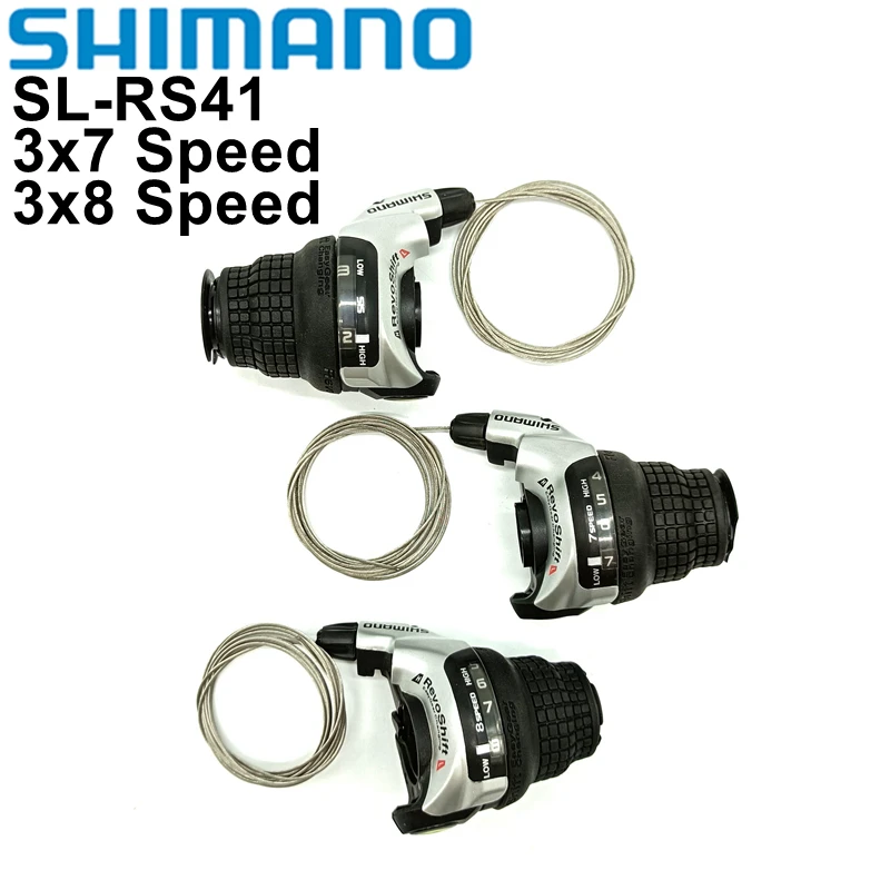 Shimano  SL-RS41 Revoshift Bike Derailleurs SL RS41 Twist Shifter lever 3x7s 3x8s 21s 24s Folding MTB Bicycle Parts