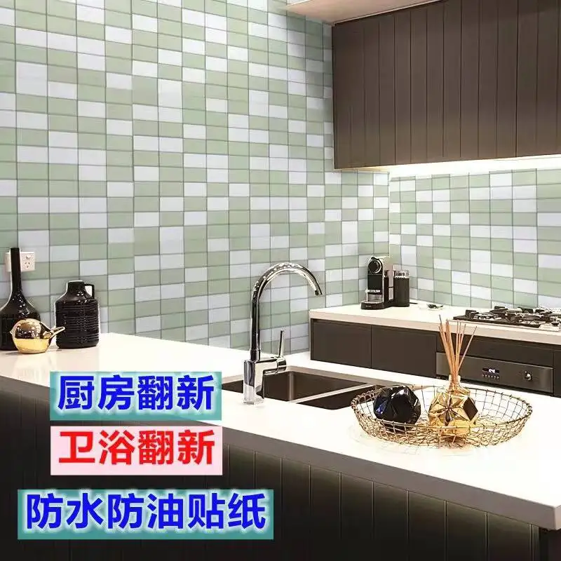 Self-adhesive Mosaic Wallpaper Kitchen Backsplash Sticker for Walls In Rolls Livingroom Bathroom vinyl Peel and Stick Home Decor