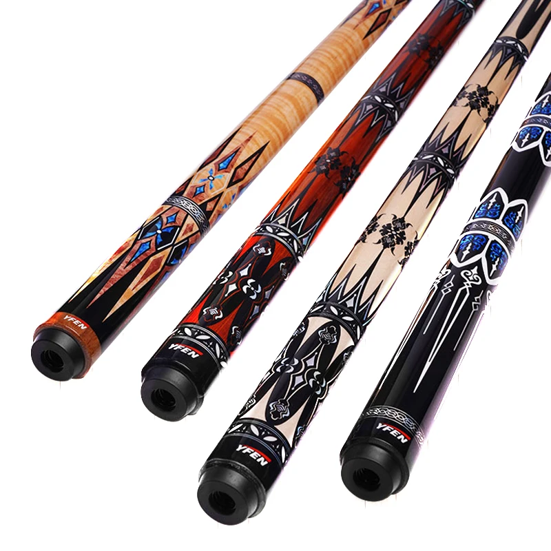 Carbon Fiber Shaft Pool Cue Stick YF Series Professional Billiards Taco De Billar 12.5mm Tip Colorful Decal 2021 New Arrival