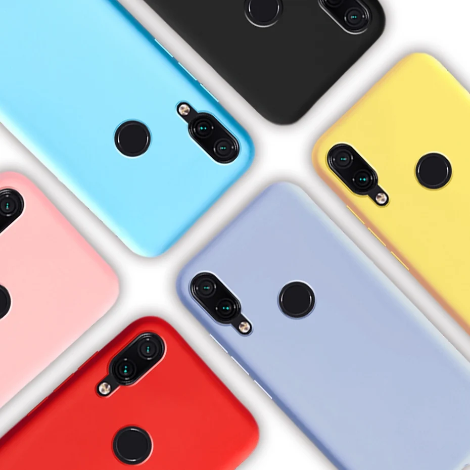 Phone Cases For Xiaomi Redmi Note 7 Case Cover Soft Color Silicone Case For Xiaomi Redmi 7 Redmi7 Back Cover Redmi Note 7 Coque