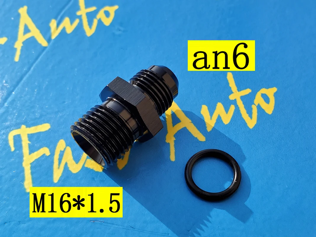 male M16 P1.5 M16*1.5 M16 x 1.5 to 6an an6 an 6 male adaptor adapter Fitting