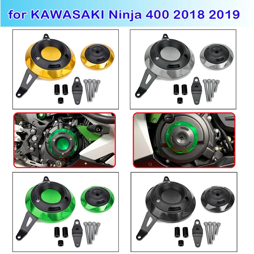 

Motorcycle Ninja400 18 19 Engine Stator Cover Engine Guard Protection Side Shield Protector for KAWASAKI Ninja 400 2018-2022