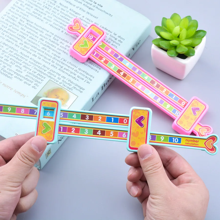 Kids Preschool Math Learning Toys Mathematics Montessori Teaching Addition Ruler Toy Games for Children Student