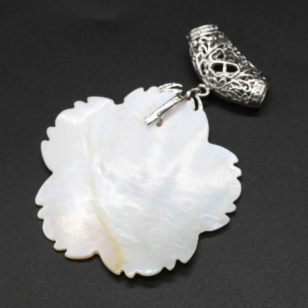 Natural Shell Pendant Flower shape Mother of Pearl Exquisite charms For jewelry making DIY Necklace earring accessories