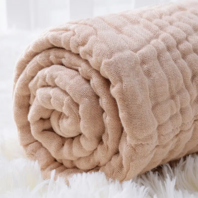 6 strati di cotone bambino che riceve coperta infantile bambini Swaddle avvolgere coperta dormire caldo trapunta copriletto mussola